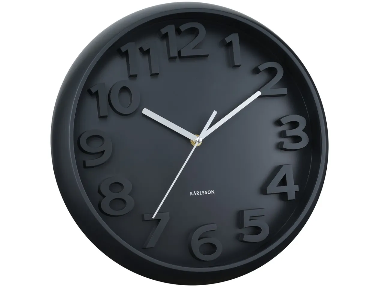 Wandklok Elevated Classic Numbers - Zwart