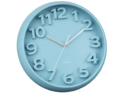 Wandklok Elevated Classic Numbers - Mistig blauw