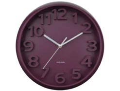 Wandklok Elevated Classic Numbers - Dark mauve