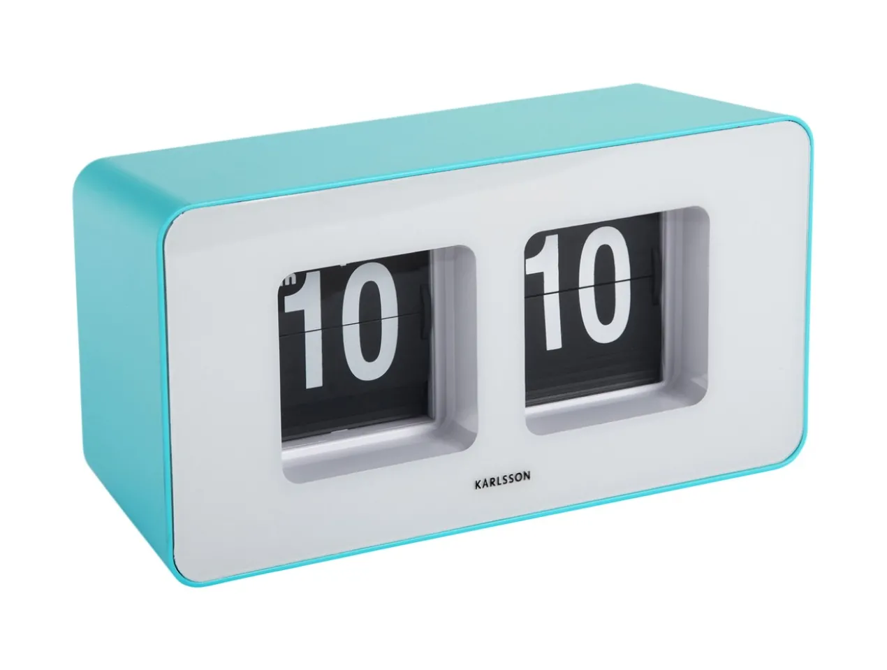 Wandklok Funky Flip - Turquoise blauw