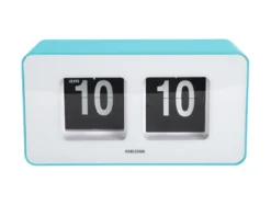 Wandklok Funky Flip - Turquoise blauw