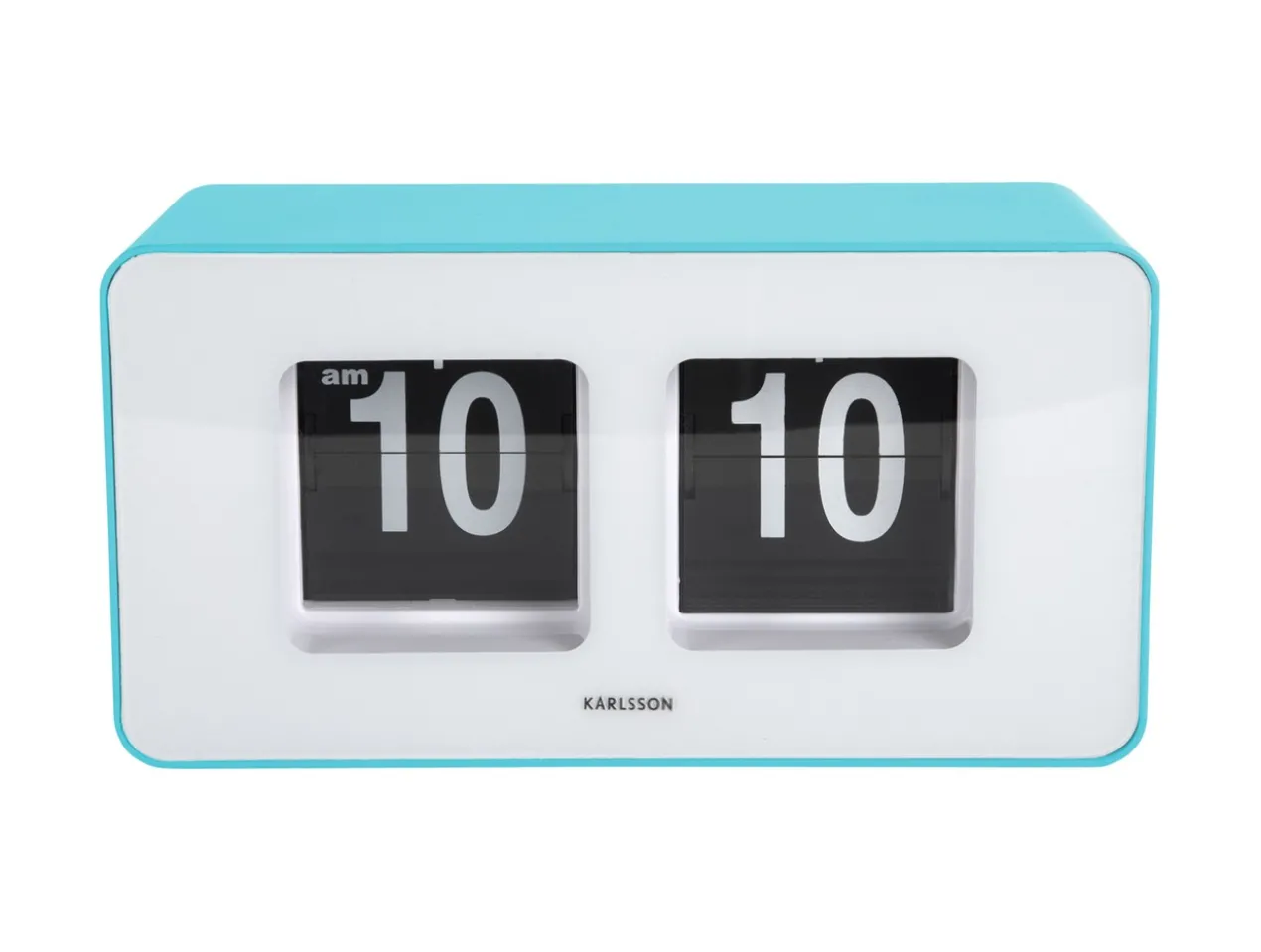 Wandklok Funky Flip - Turquoise blauw
