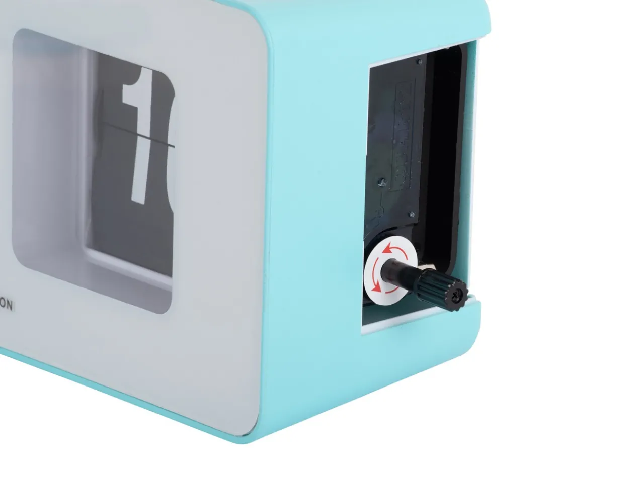 Wandklok Funky Flip - Turquoise blauw