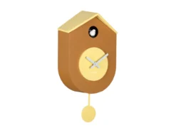 Wandklok Grato Cuckoo - geel