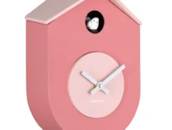 Wandklok Grato Cuckoo - Roze