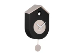 Wandklok Grato Cuckoo - Zwart & warmgrijs