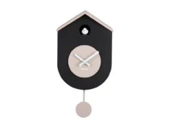 Wandklok Grato Cuckoo - Zwart & warmgrijs