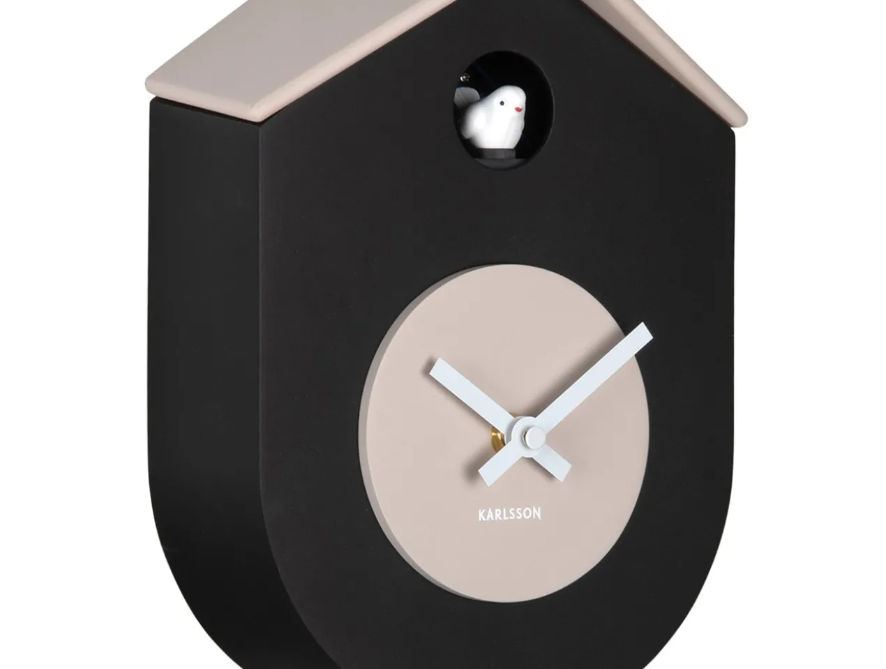 Wandklok Grato Cuckoo - Zwart & warmgrijs