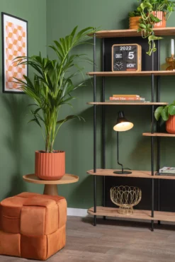 Wandklok Mini Flip - Geel