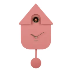 Wandklok Modern Cuckoo Oro Roze bruin