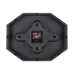 Wandklok Modern Factory Octagon Helderrood