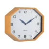 Wandklok Modern Factory Octagon Oker geel