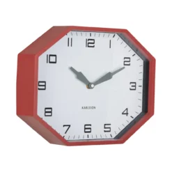 Wandklok Modern Factory Octagon Rode oker