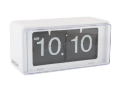 Wandklok Retro Boxed Flip - Wit