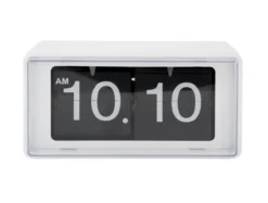 Wandklok Retro Boxed Flip - Wit