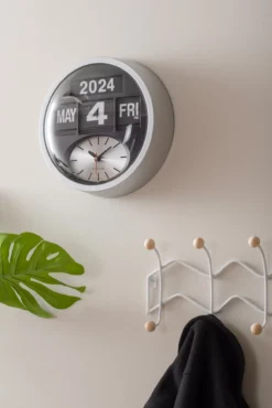 Wandklok Round Flip - Jungle groen