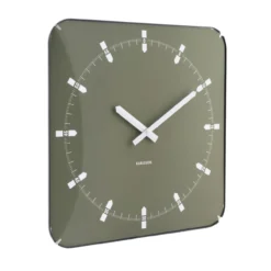 Wandklok Sucinto Dome Square Luxegroen