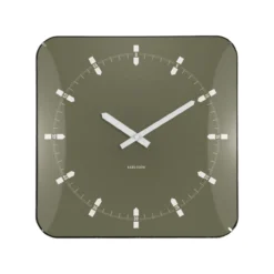 Wandklok Sucinto Dome Square Luxegroen