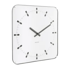 Wandklok Sucinto Dome Square Wit