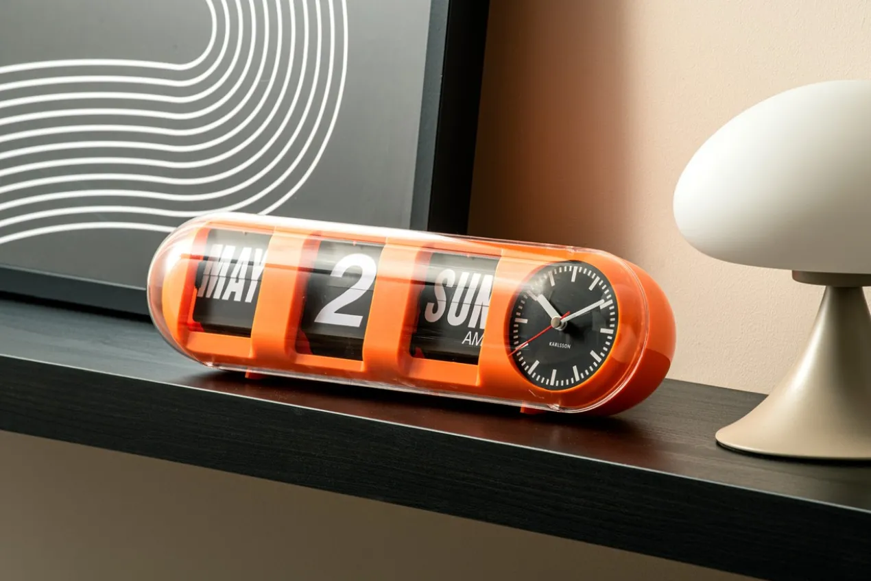 Wandklok Tube Flip - Jungle groen