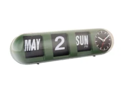Wandklok Tube Flip - Jungle groen
