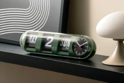 Wandklok Tube Flip - Oranje