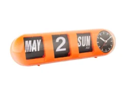 Wandklok Tube Flip - Oranje