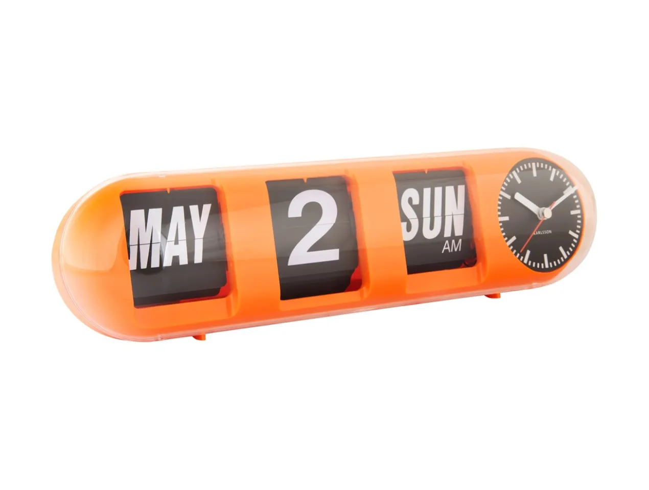 Wandklok Tube Flip - Oranje