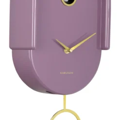 Wandklok Tweet Licht mauve