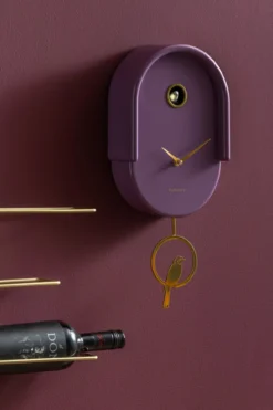 Wandklok Tweet Licht mauve