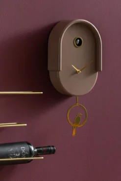 Wandklok Tweet Mokkabruin