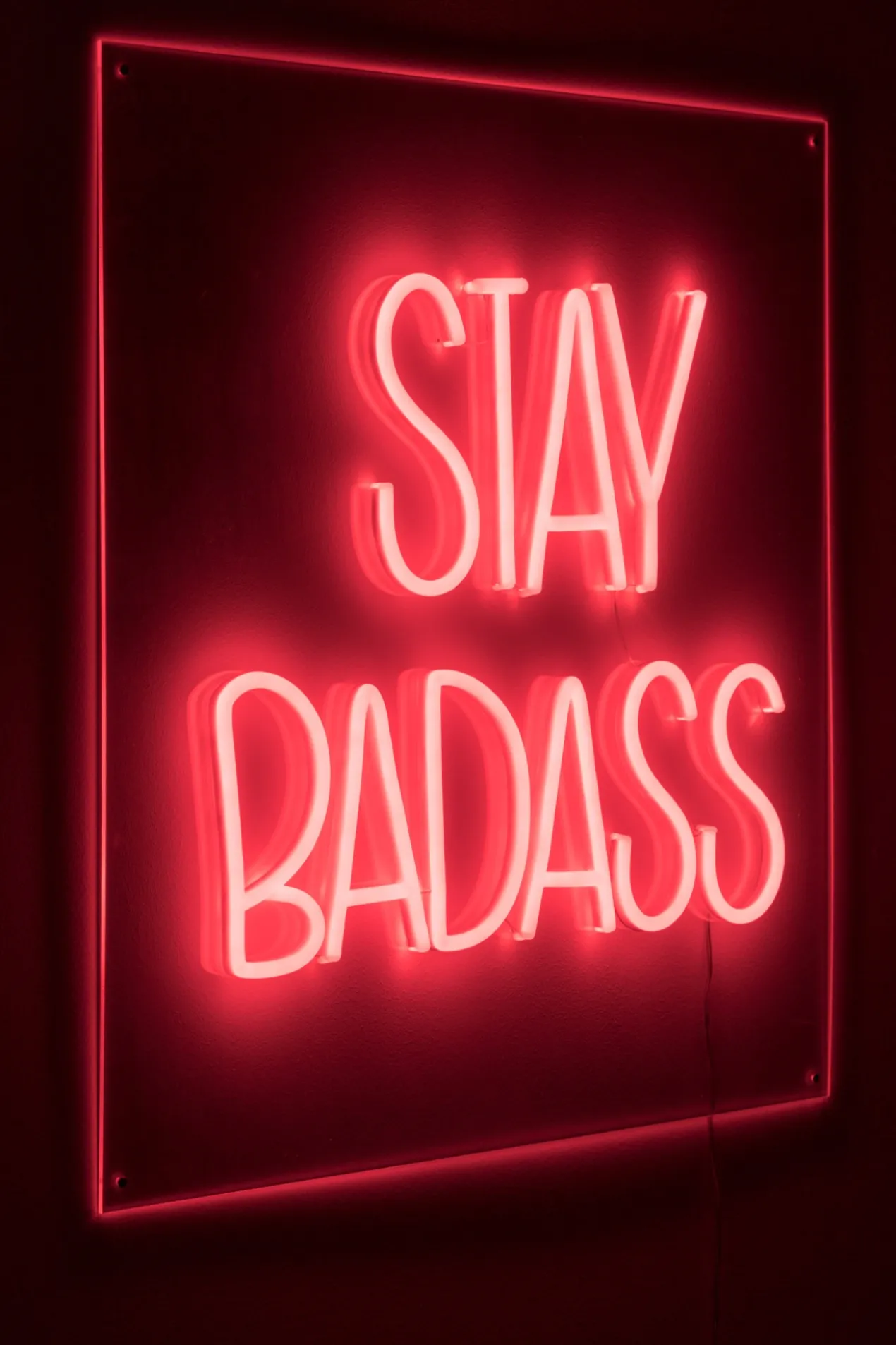 Wandlamp Badass non social sign