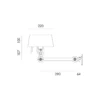 Wandlamp Bolt Bed underfit cord daybreak rose