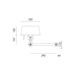 Wandlamp Bolt Bed underfit cord daybreak rose