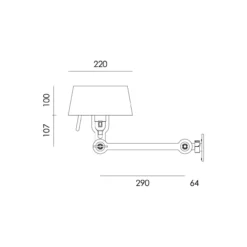 Wandlamp Bolt Bed underfit cord sunny yellow