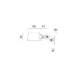 Wandlamp Bolt sidefit mini cord pure white