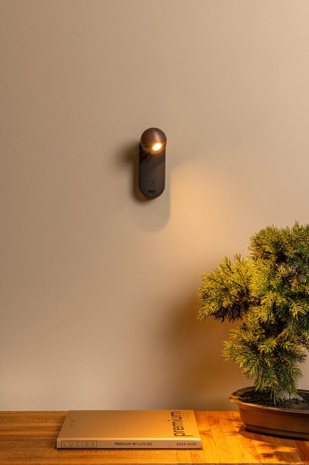 Wandlamp Montana koffie