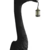 Wandlamp Ostrich mat zwart