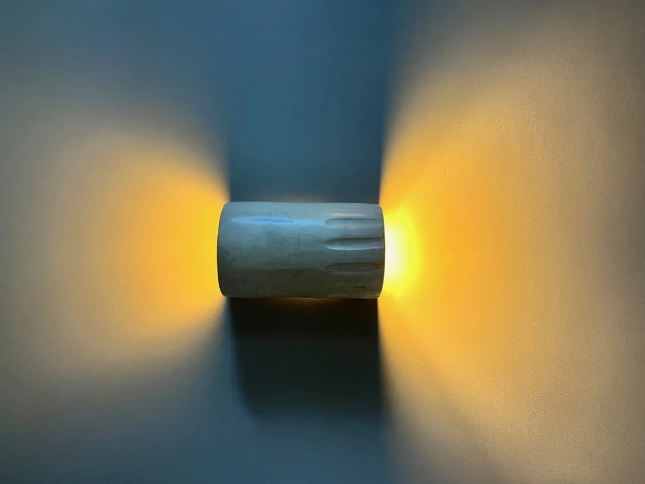 Wandlamp Tadelakt off-white L