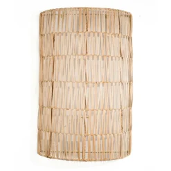 Wandlamp van gelakte rotan schil 40x60 cm