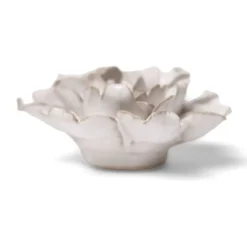 Wandornament Ceramic Flower Ivory Rose