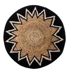 Wandornament Waterhyacint Tali zwart/naturel M