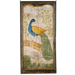 Wandpaneel Chandrea handbeschilderd teak 171x88 cm