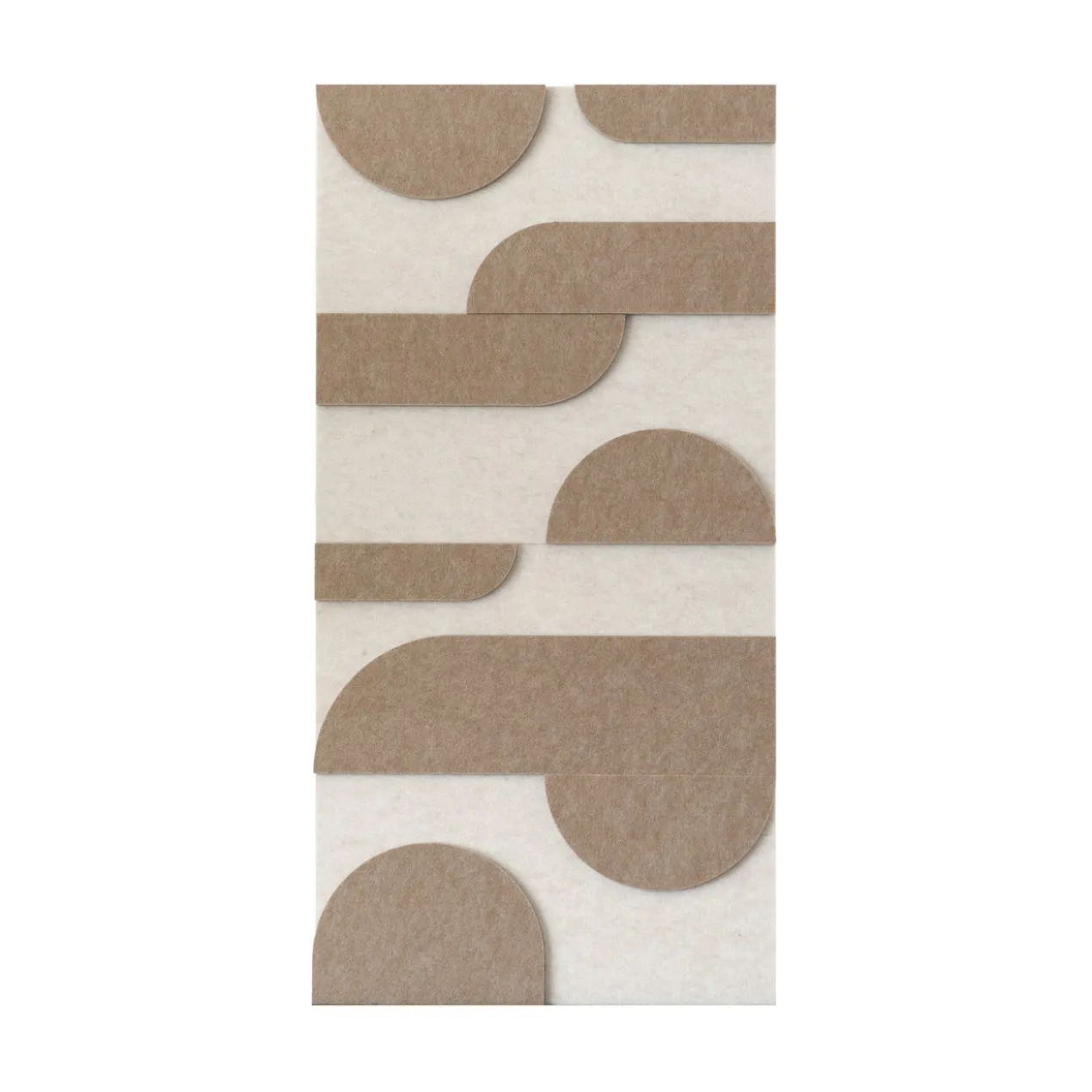 Wandpaneel Duet 40x20 cm beige/brown - set van 4