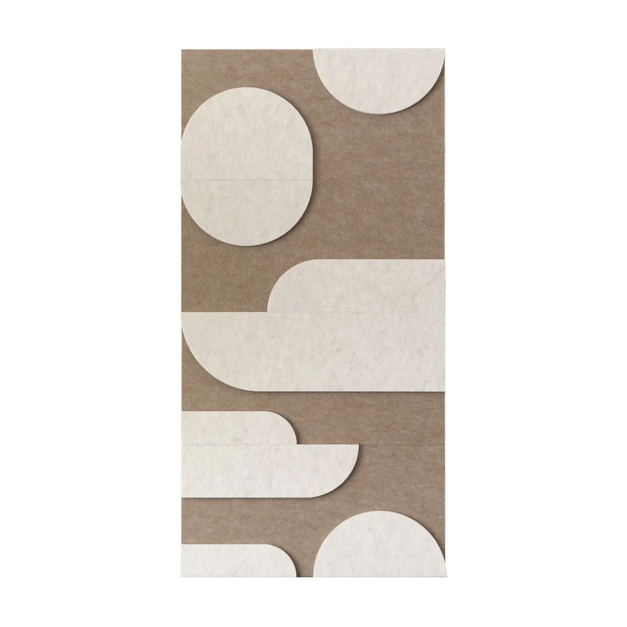 Wandpaneel Duet 40x20 cm brown/beige - set van 4