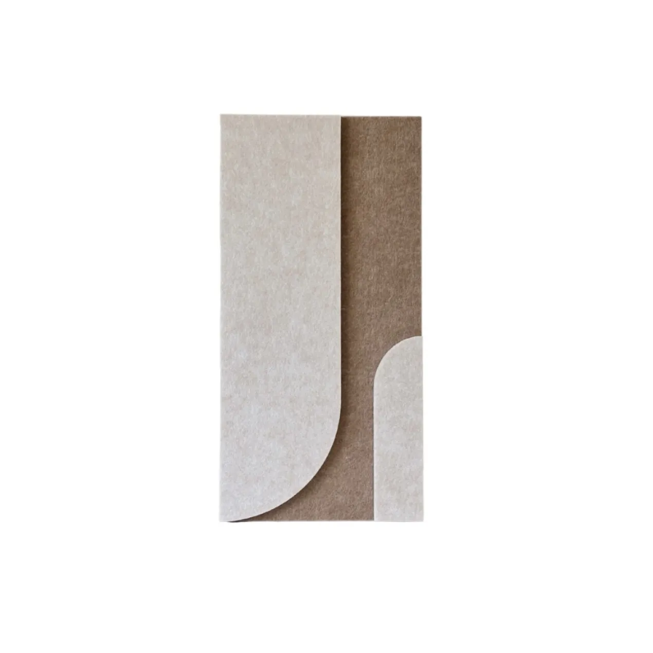 Wandpaneel Duet 40x20 cm brown/beige - set van 4