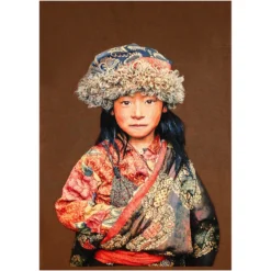 Wandpaneel geweven Tibetan Child taupe 120x180 cm
