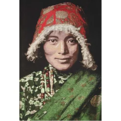 Wandpaneel geweven Tibetan Woman 80x120 cm