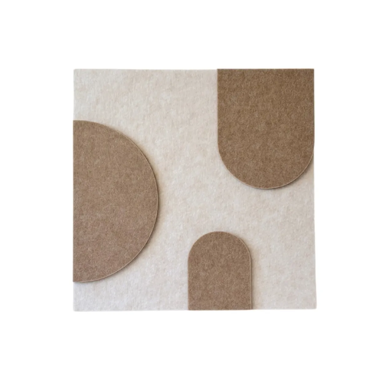 Wandpaneel Luna beige/brown 40x40cm set van 4