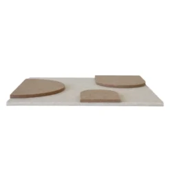 Wandpaneel Luna beige/brown 40x40cm set van 4